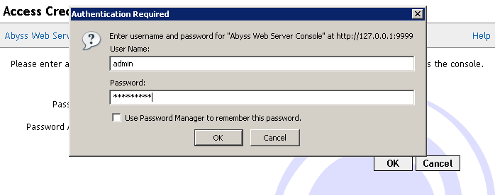 abyss web server password abyss web server password