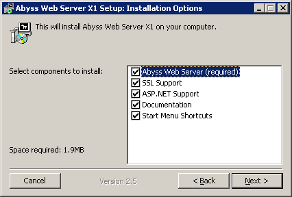 abyss web server 127.0.0.1 abyss web server 127.0.0.1