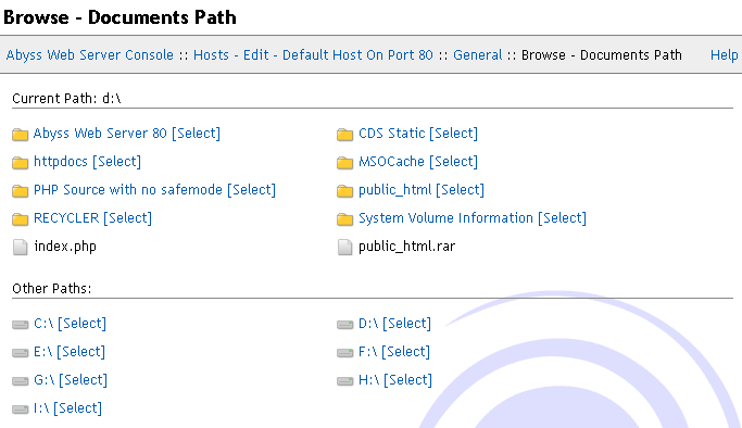 abyss web server no simpl.shtml file